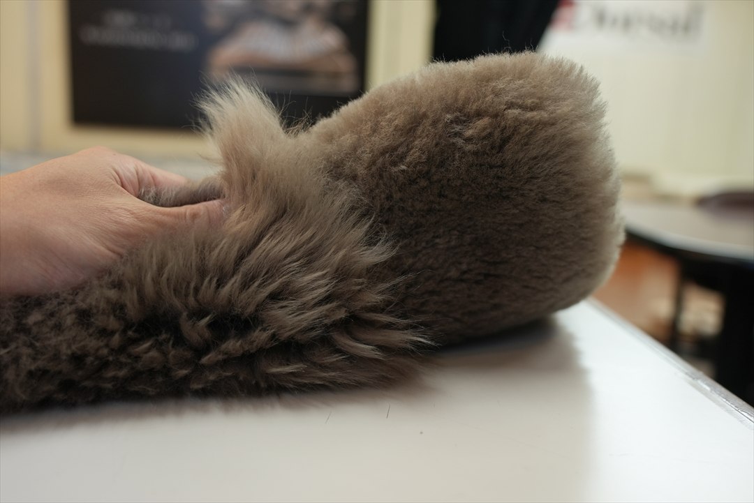 ムートン,掛け布団,シングル,マスダ,日本製,尼崎,グートン,襟元